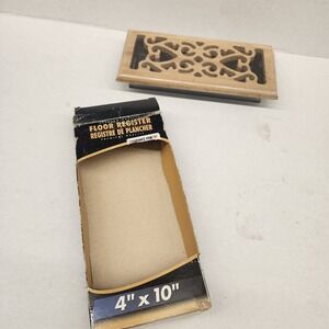 Imperial Oak 4x10 Floor Register Vent Cover Decorative Scroll Design‎ New